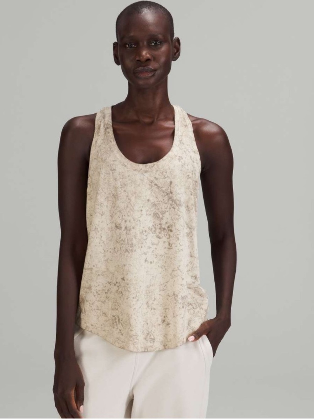 lululemon athletica Love White and Gray Tank Top